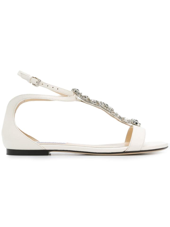 Jimmy Choo Averie Flat Sandals - White