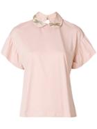 Red Valentino Embellished Collar Blouse - Nude & Neutrals