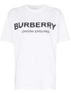 Burberry Logo Print Cotton T-shirt - White