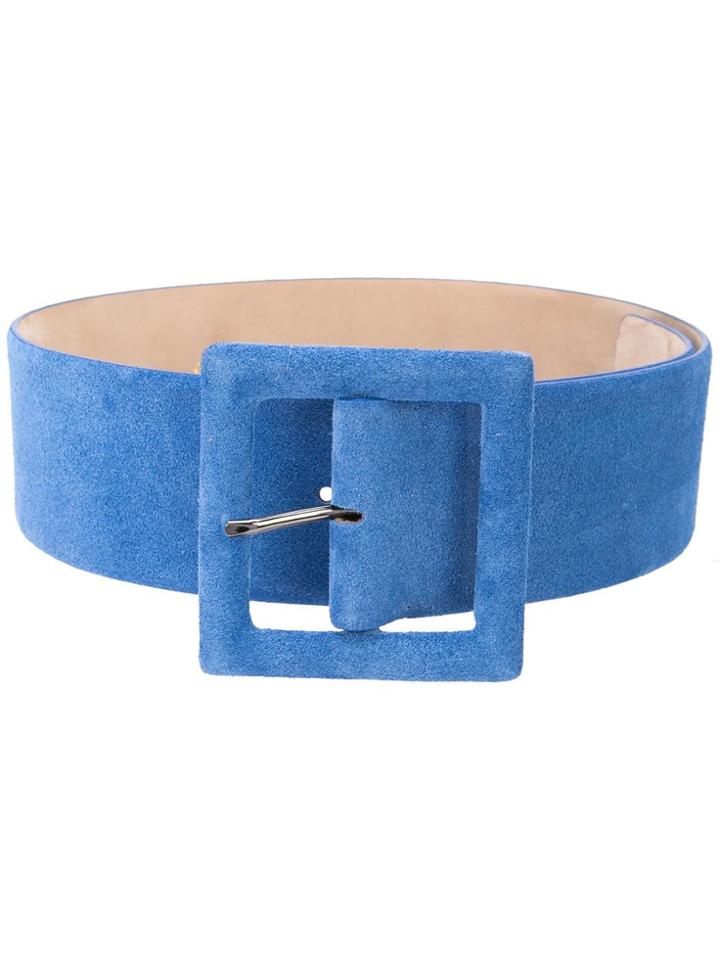 Carolina Herrera Oversized Buckle Belt - Blue