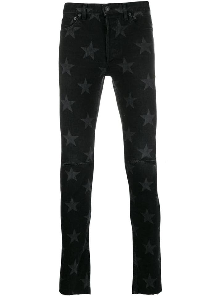 Takahiromiyashita The Soloist Star Print Skinny Jeans - Black