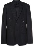 Comme Des Garçons Homme Plus Pinstriped Blazer - Black
