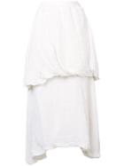 Prada Vintage 1990's Draped Layered Skirt - White