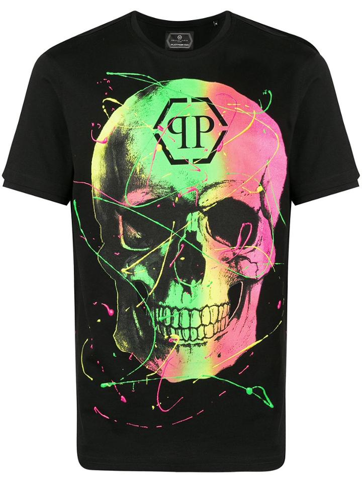 Philipp Plein Gradient Skull Print T-shirt - Black