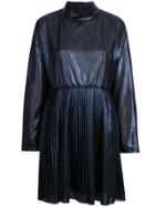 Federica Tosi Metallic Pleat Dress - Blue
