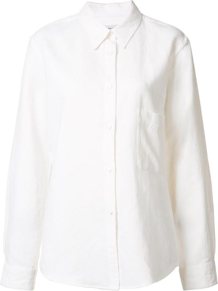 Lemaire Velvet Shirt, Women's, Size: 38, White, Cotton/linen/flax