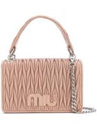 Miu Miu Matelassé Mini Satchel - Nude & Neutrals