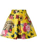 Philipp Plein Cheetah Print Skirt - Yellow & Orange