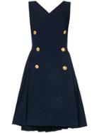 Versace Vintage Pinafore Dress - Blue
