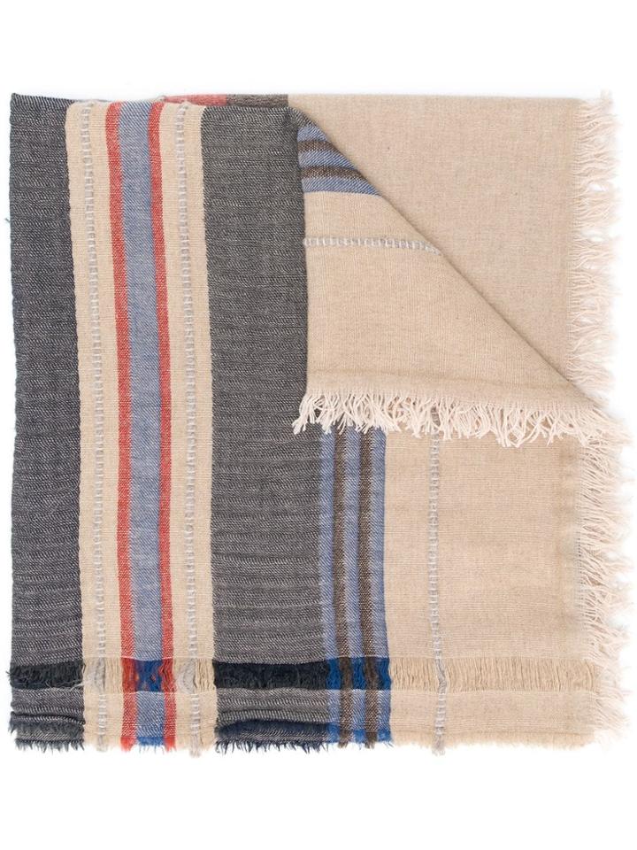 Daniele Alessandrini Striped Scarf - Nude & Neutrals