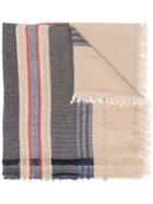 Daniele Alessandrini Striped Scarf - Nude & Neutrals