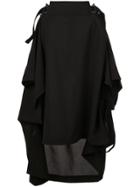 132 5. Issey Miyake Draped Midi Skirt - Black