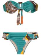 Adriana Degreas Tortoiseshell Details Bikini Set - Blue