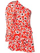 Borgo De Nor Christina Floral Print Mini Dress - Red