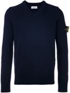 Stone Island 'ml' Pullover, Men's, Size: Medium, Blue, Polyamide/wool