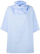 Ter Et Bantine - Cowl Neck Blouse - Women - Cotton - 40, Women's, Blue, Cotton