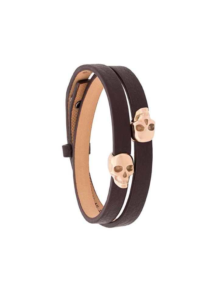 Northskull Atticus Skull Wrap Bracelet - Black