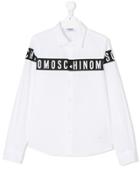 Moschino Kids Logo Print Shirt - White