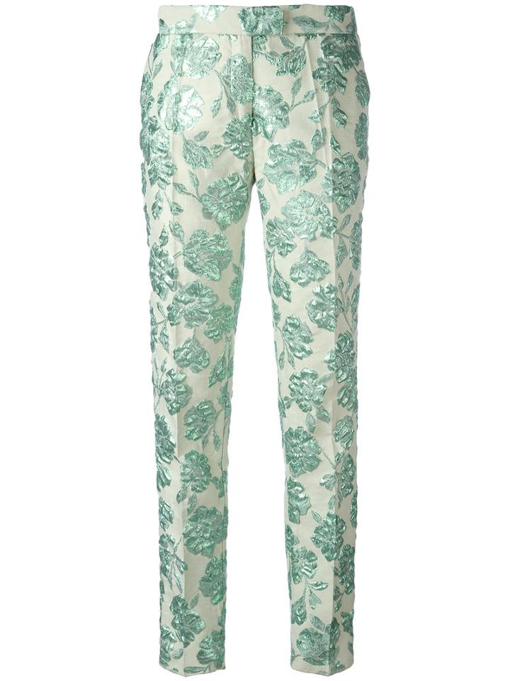 Christian Pellizzari Cigarette Trousers, Women's, Size: 44, Green, Polyester/acetate/polyamide/cotton