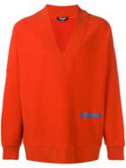 Calvin Klein 205w39nyc Deep V-neck Jumper - Orange
