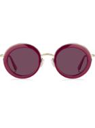 Max Mara Round Sunglasses - Pink & Purple