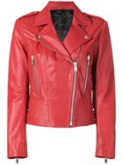 Belstaff Fitted Biker Jacket - Red