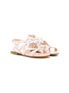 Elisabetta Franchi La Mia Bambina Teen Pearl Embellished Sandals -