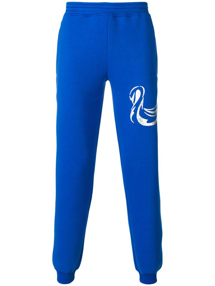 Neil Barrett Black Drop Crotch Track Pants