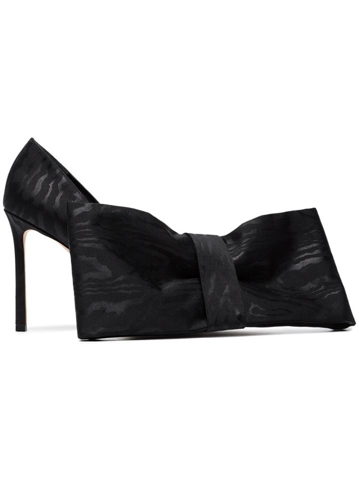 Off-white C/o Jimmy Choo Black Mary 100 Silk Bow Pumps