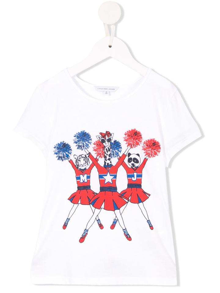 Little Marc Jacobs Cheerleader Print T-shirt, Girl's, Size: 10 Yrs, White