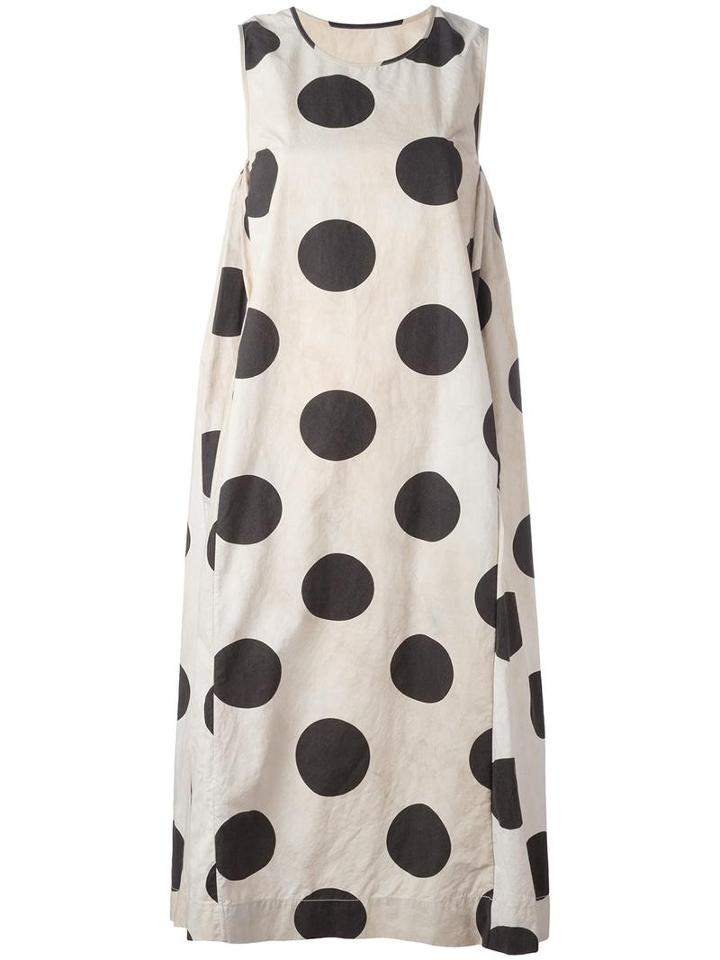 Uma Wang Polka Dot Dress, Women's, Size: Small, Black, Cotton/wool