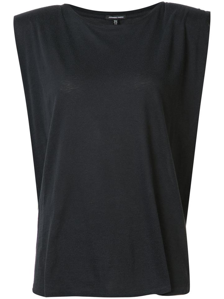 R13 Shoulder Pads Muscle T-shirt, Women's, Size: Xs, Black, Cotton/cashmere