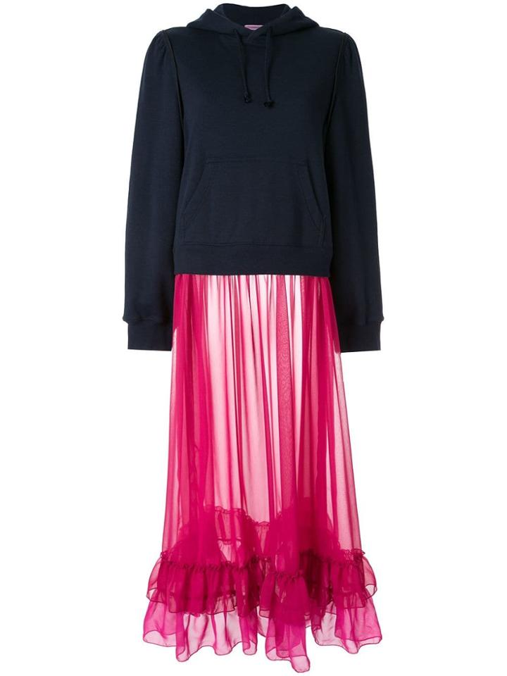 Undercover Layered Hoodie Dress - Blue