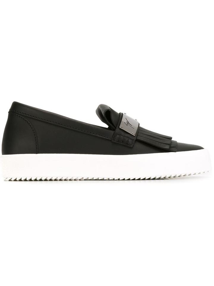 Giuseppe Zanotti Design Medusa Fringed Slip-on Sneakers