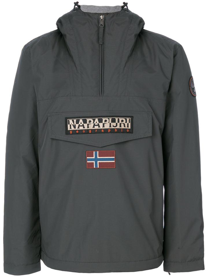 Napapijri Patched Hoodie - Grey