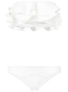 Lisa Marie Fernandez - Sabine Ruffled Bikini - Women - Nylon/spandex/elastane - Xs, White, Nylon/spandex/elastane