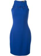 Versus Pin Detail Sleeveless Dress, Women's, Size: 38, Blue, Viscose/polyamide/spandex/elastane