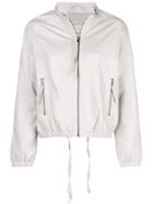 Humanoid Leather Bomber Jacket - White