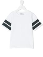 Douuod Kids - Striped Sleeve T-shirt - Kids - Cotton - 8 Yrs, White