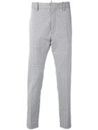 Dsquared2 Tailored Check Print Trousers - Black