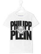 Philipp Plein Kids - Printed T-shirt - Kids - Cotton - 8 Yrs, White