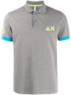 Sun 68 Fluorescent Patches Polo Shirt - Grey