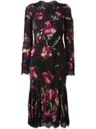Dolce & Gabbana Lace Tulip Print Dress