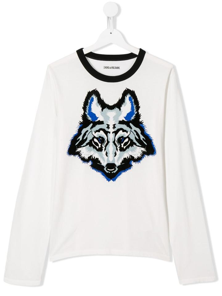 Zadig & Voltaire Kids Boys Ivory Cotton Jersey Top - White