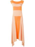 Loewe Striped Knit Silk Dress - Orange