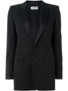 Saint Laurent Classic Smoking Jacket, Women's, Size: 36, Black, Silk/polyester/wool/virgin Wool