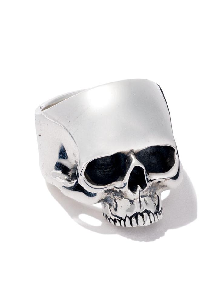 The Great Frog Jawless Medium Anatomical Skull Ring - Silver