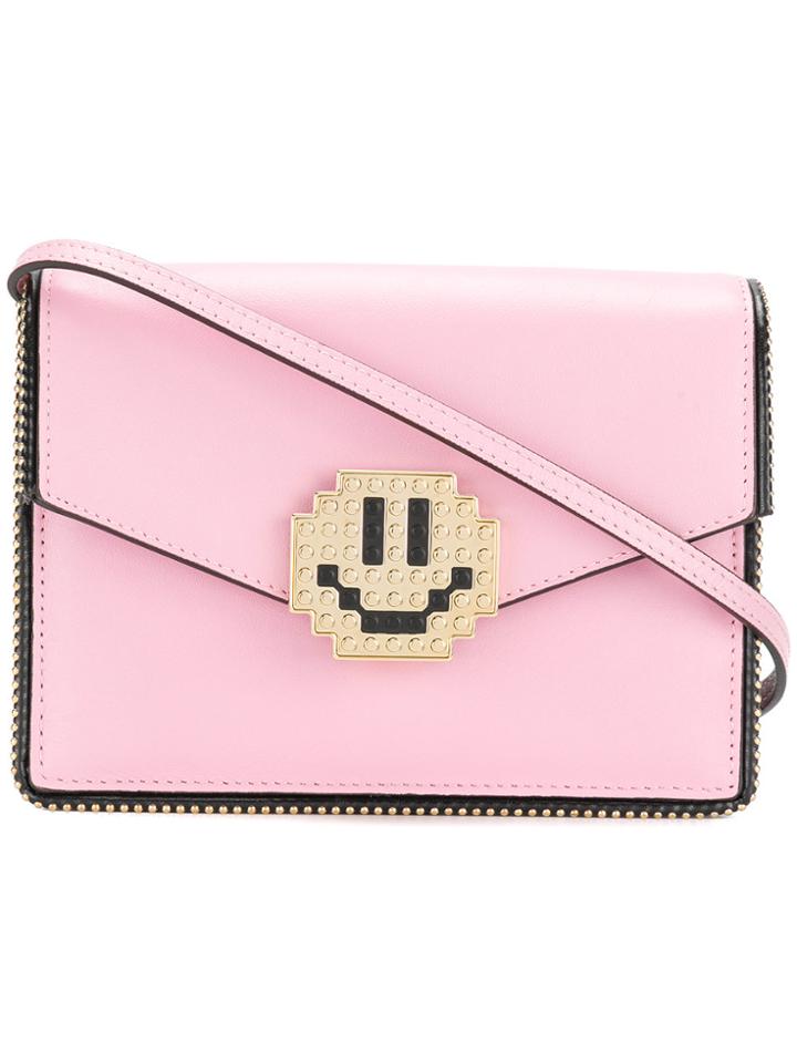 Les Petits Joueurs Lulu Heart Clutch Bag - Pink & Purple