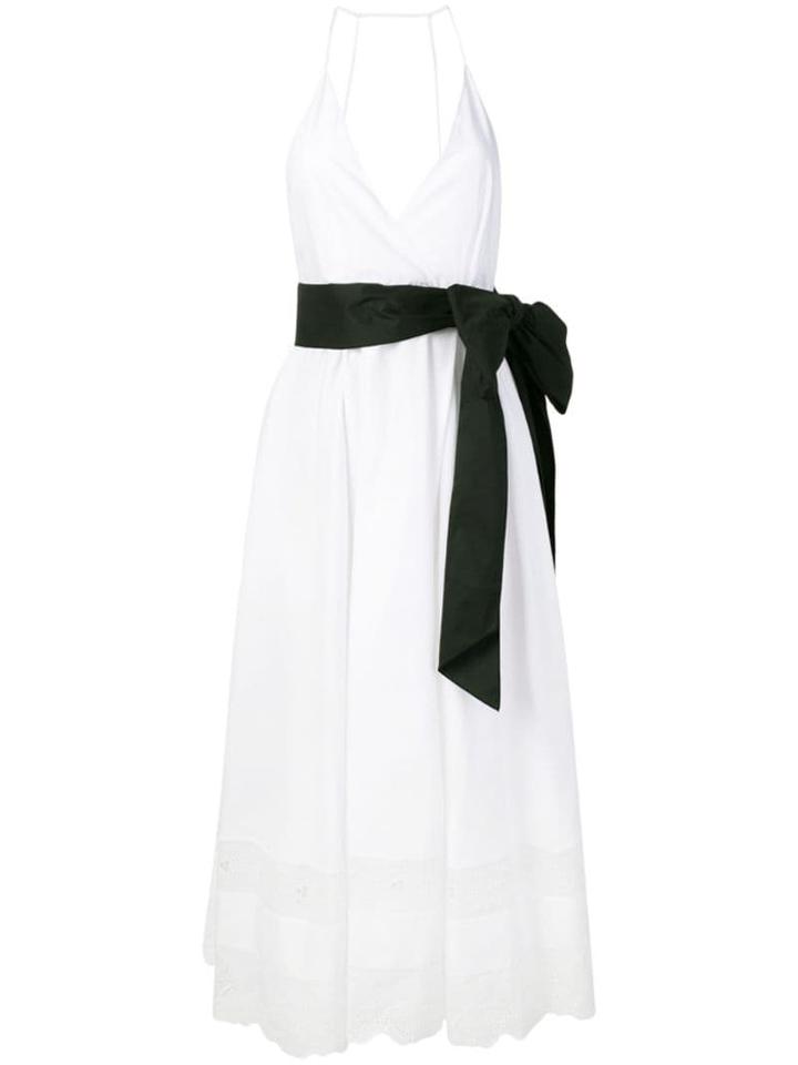 Nº21 Contrast Belt Full Dress - White