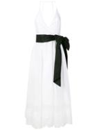 Nº21 Contrast Belt Full Dress - White